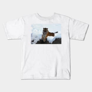 Tiger in the Snow Kids T-Shirt